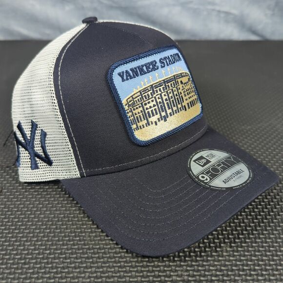 New Era Other - New Era 9FORTY A-Frame NY Yankees Stadium Patch Trucker Snapback Blue Hat Cap